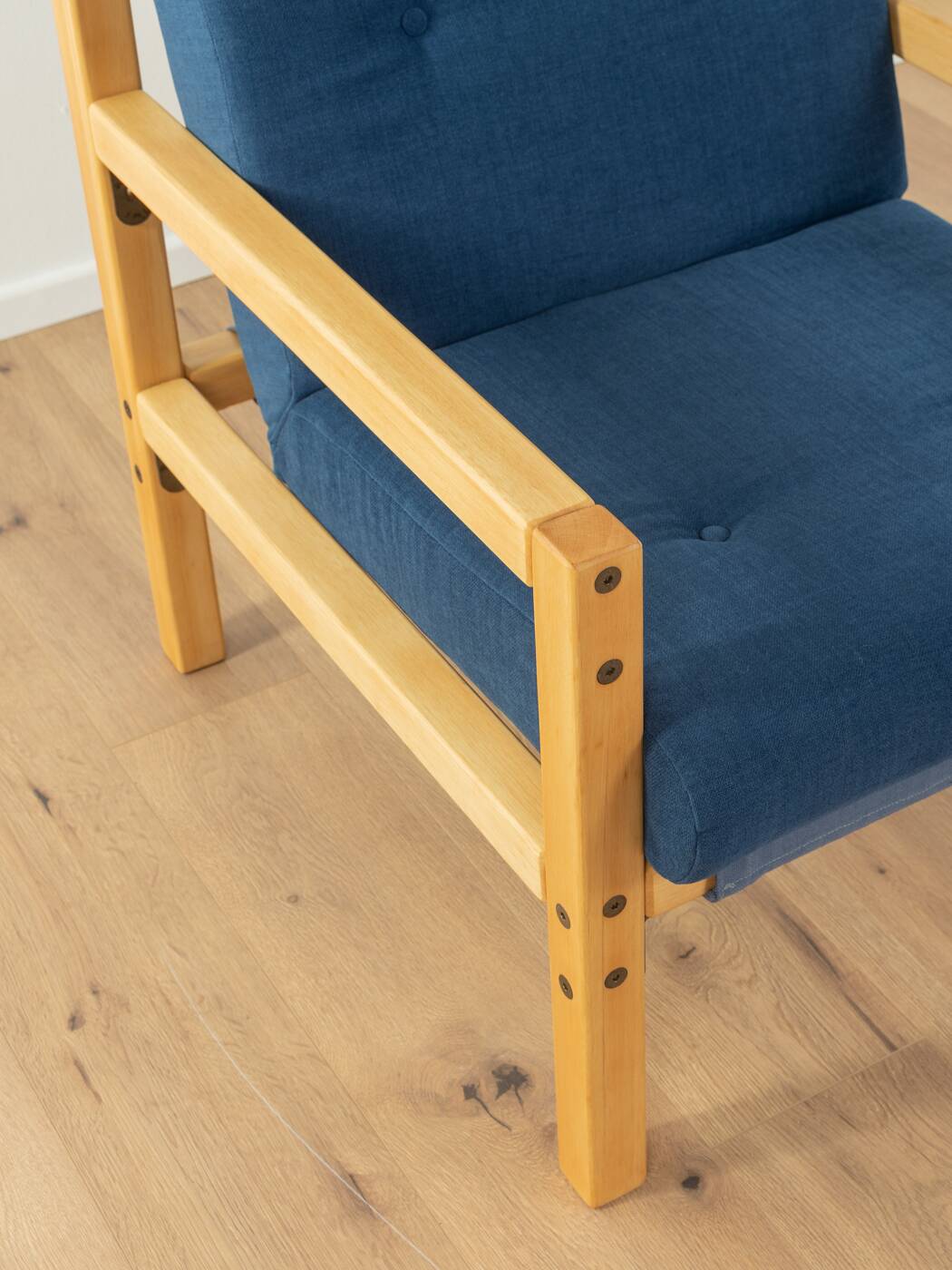 Flötotto armchairs, 1970s, set of 2, blue upholstery