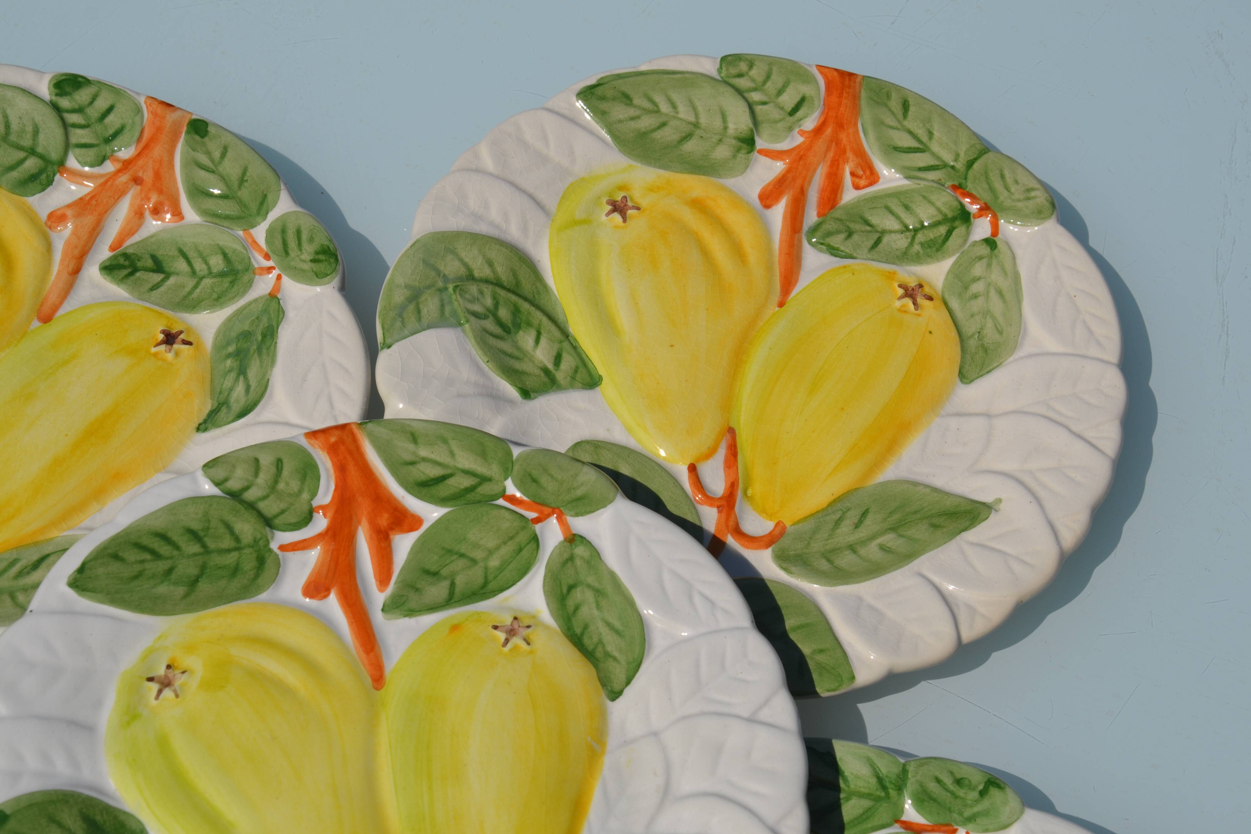 Dessert plates "lemon" in slipware