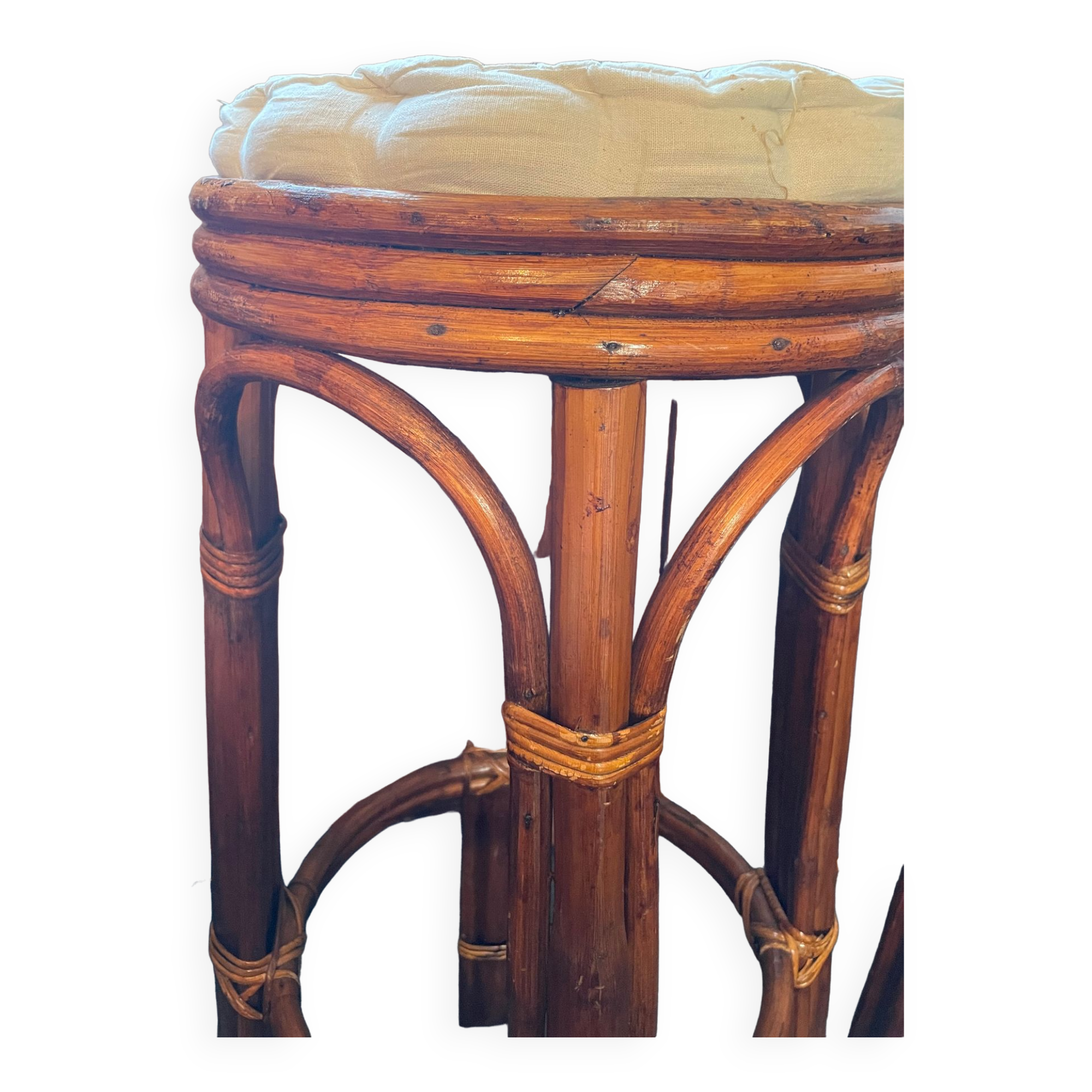 Rattan bar stools in 70s