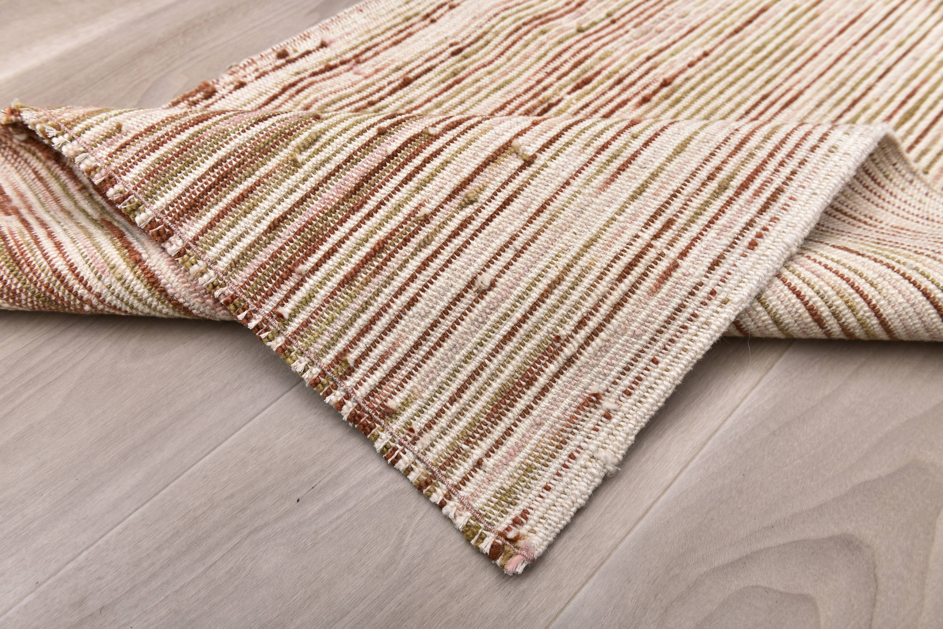 Terracota wool kilim rug 68x181 cm Turkish wool kilims.