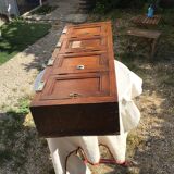 Vintage Wooden Building Mailbox Set