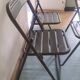 Lot of 3 folding chairs in vintage khaki military metal