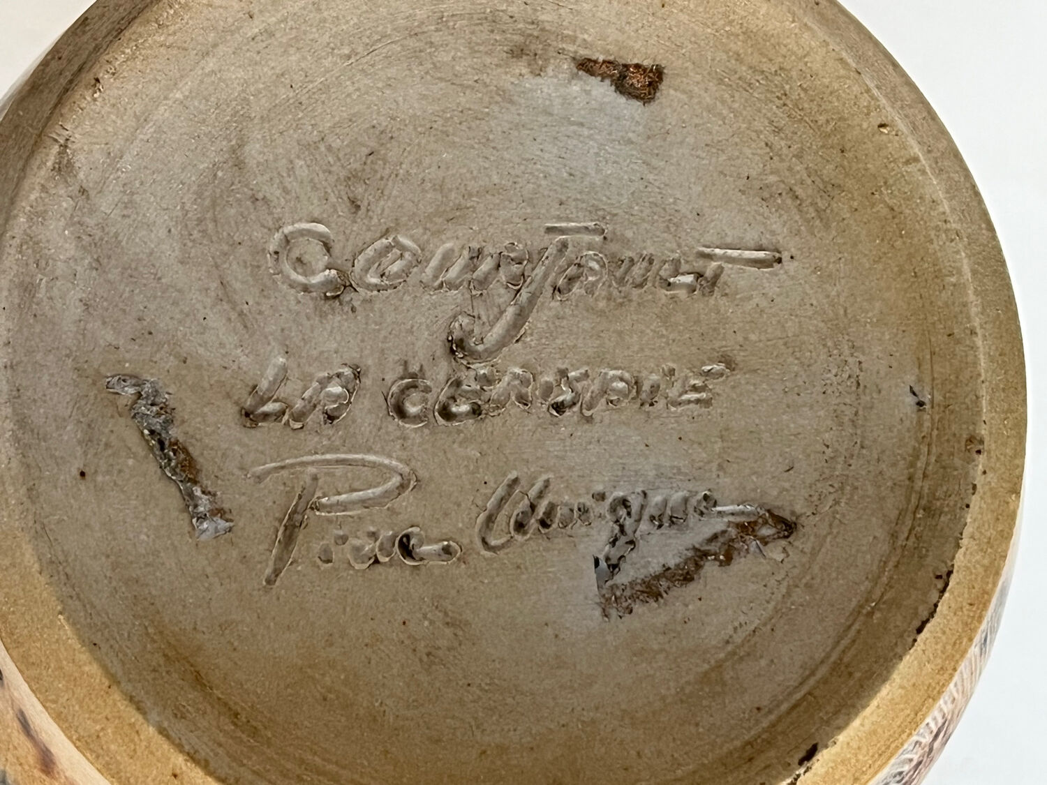 Vase en céramique signé JC Courjault