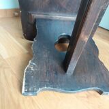 Rounded solid wood coffee table