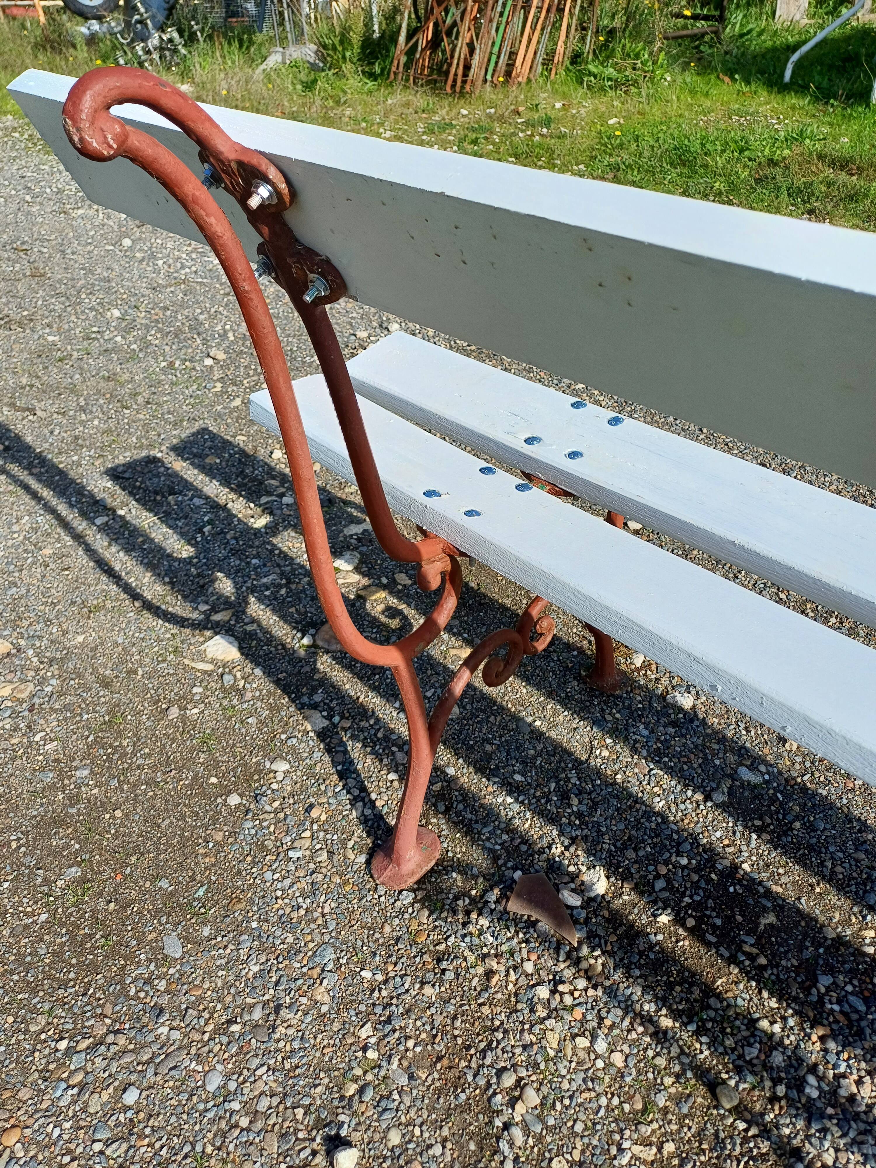 Cast iron and wood garden bench, 1900