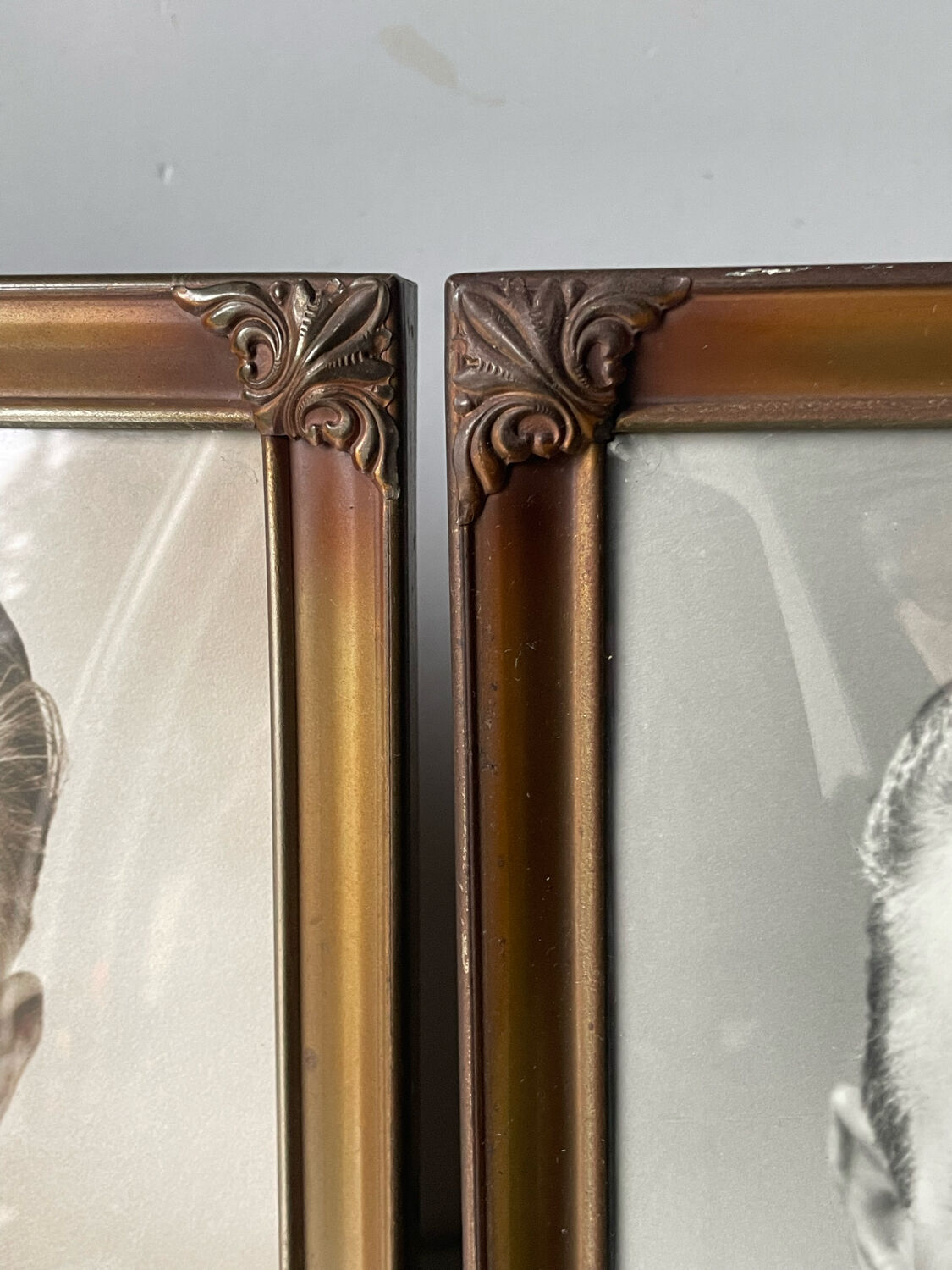 Pair identical vintage metal frames