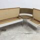 Ensemble banc d'angle cuisine 1970 bois