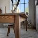 Table de ferme en pin et chêne