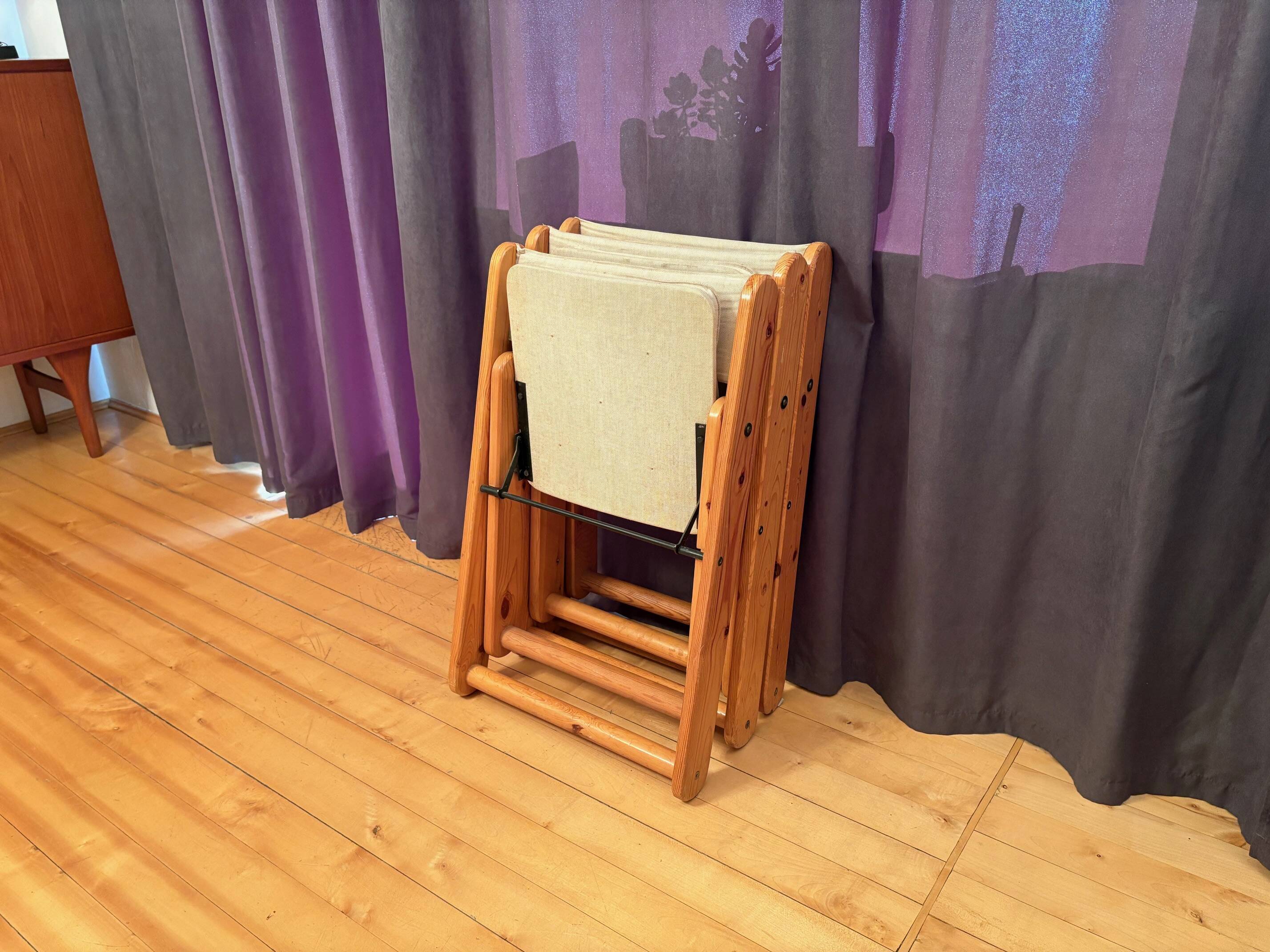 Set of three Kon-Tiki chairs designed by Gillis Lundgren, Ikea, Sweden, 197