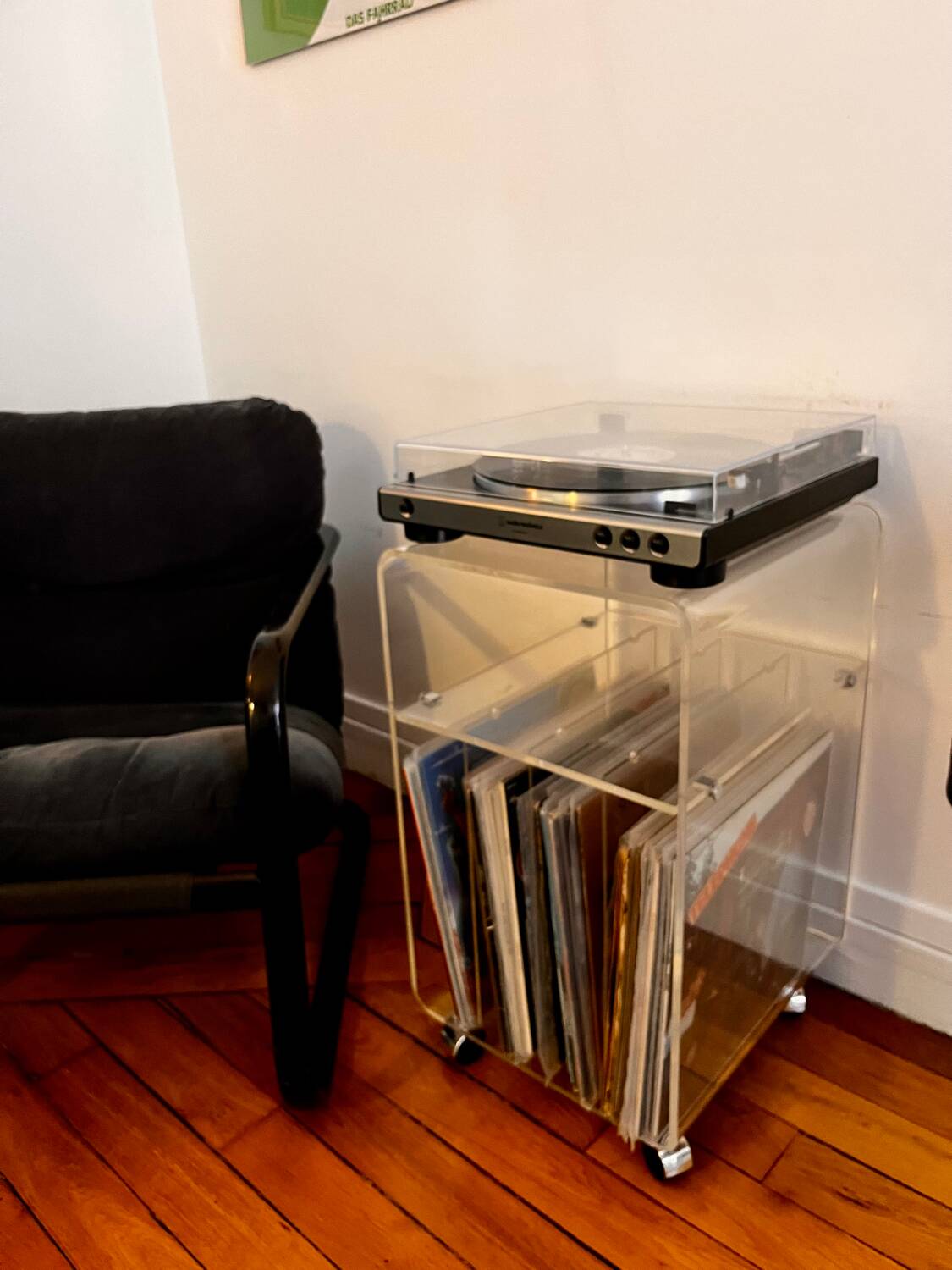 Meuble hi-fi range vinyle vintage David lange