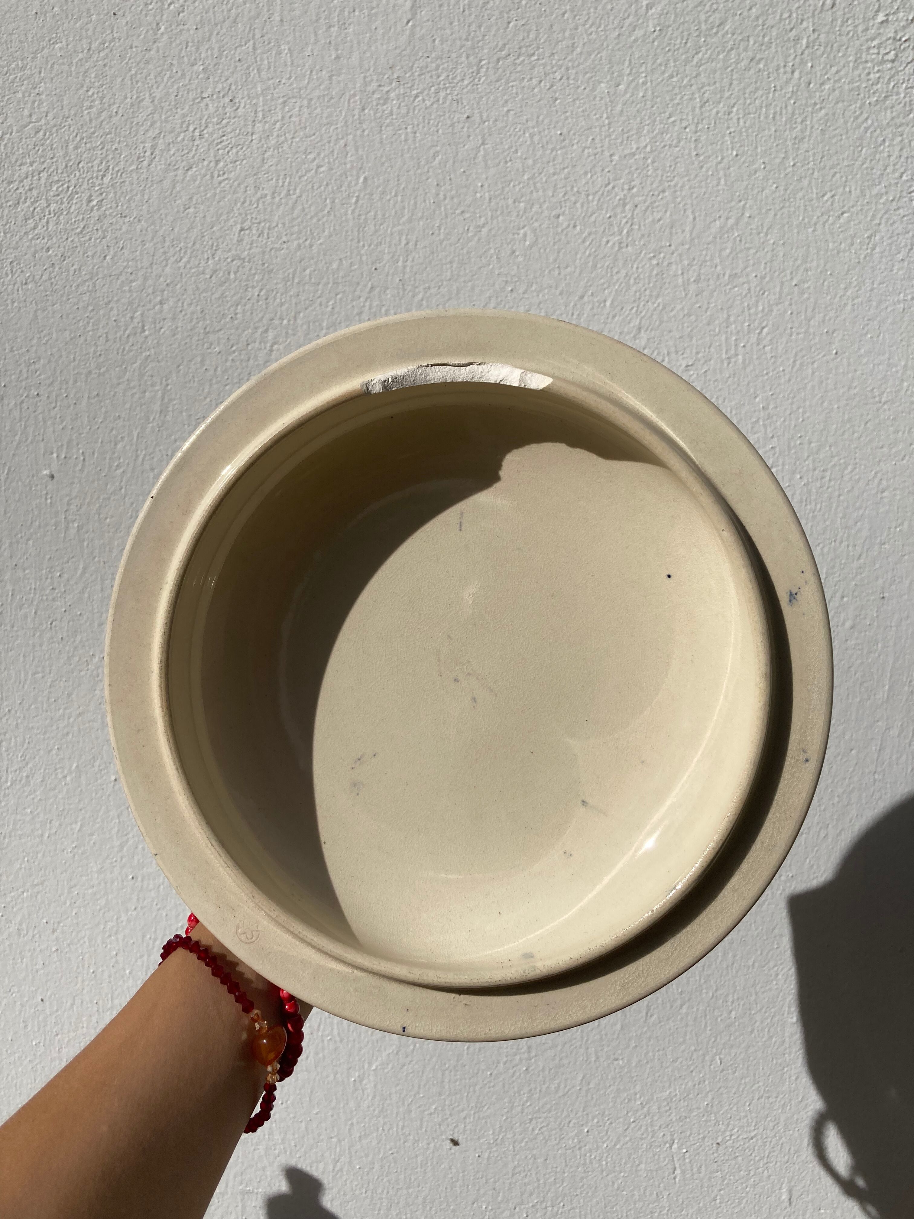 Iron earth tureen, Hirondelle model from the Lafitte factory in Bordeaux - old earthenware