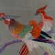 Antique embroidery under glass, Pair of Birds, Silk, China, Early 20th century