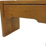 Vintage set of 2 pinewood bedside tables 70's minimalist design