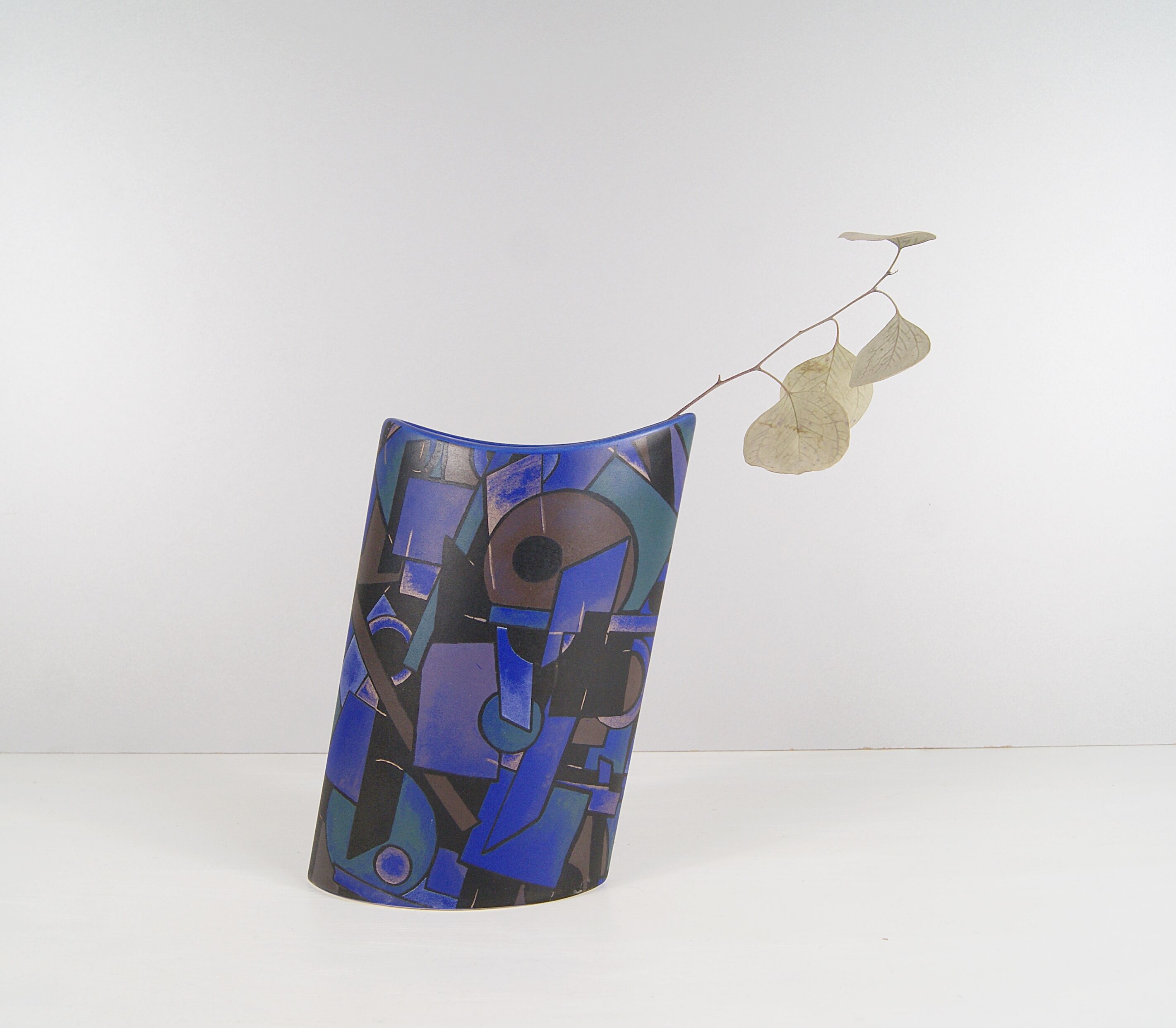Postmodern vase by Steuler design, 80s ceramic vase