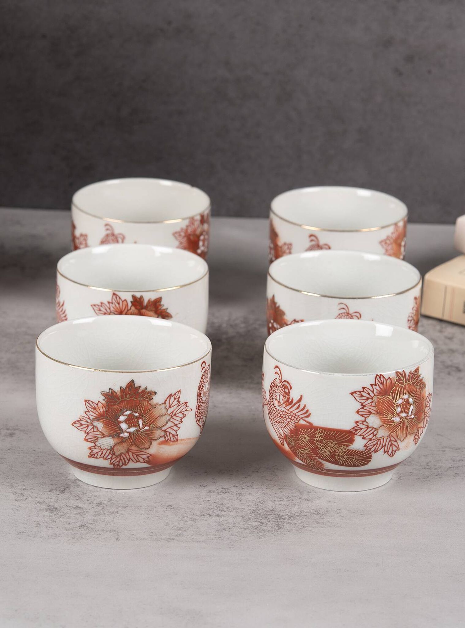 Set of 6 tea cups, JAPAN