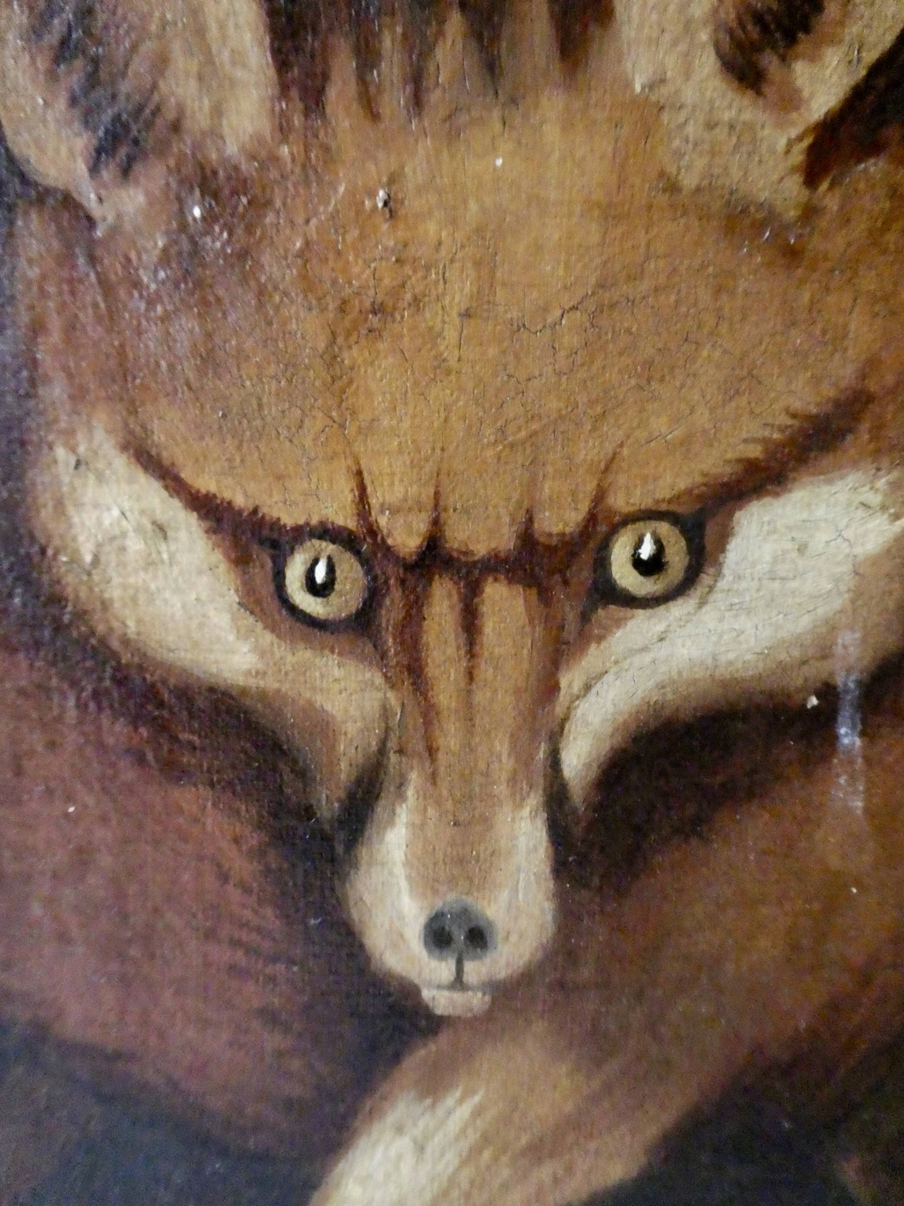 Table, oil on animal canvas, fox