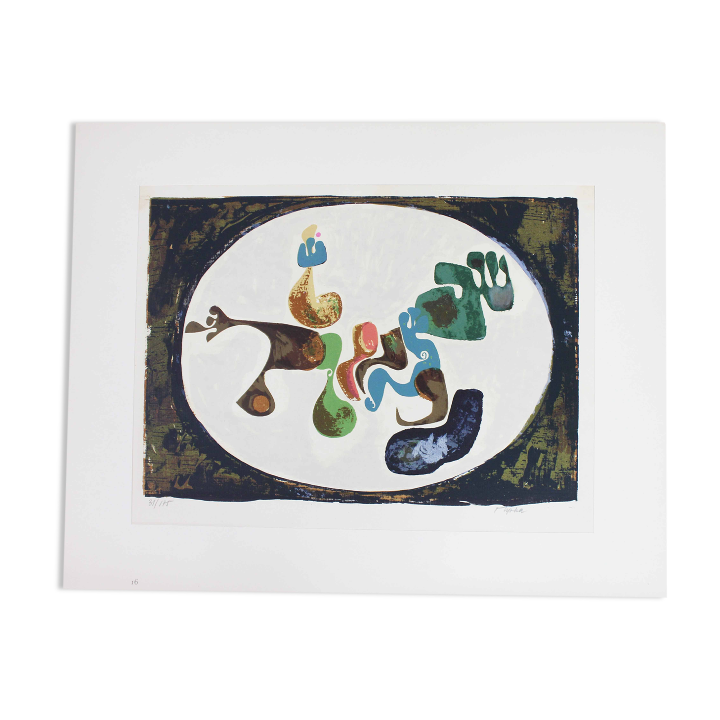 Lithograph by René Myrha series "L'Aventura"