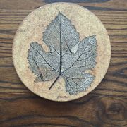 Wall ceramic leaf by Roger Capron, France, 1960s-70s.
