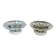 Lot de 2 bougeoirs en verre moulé