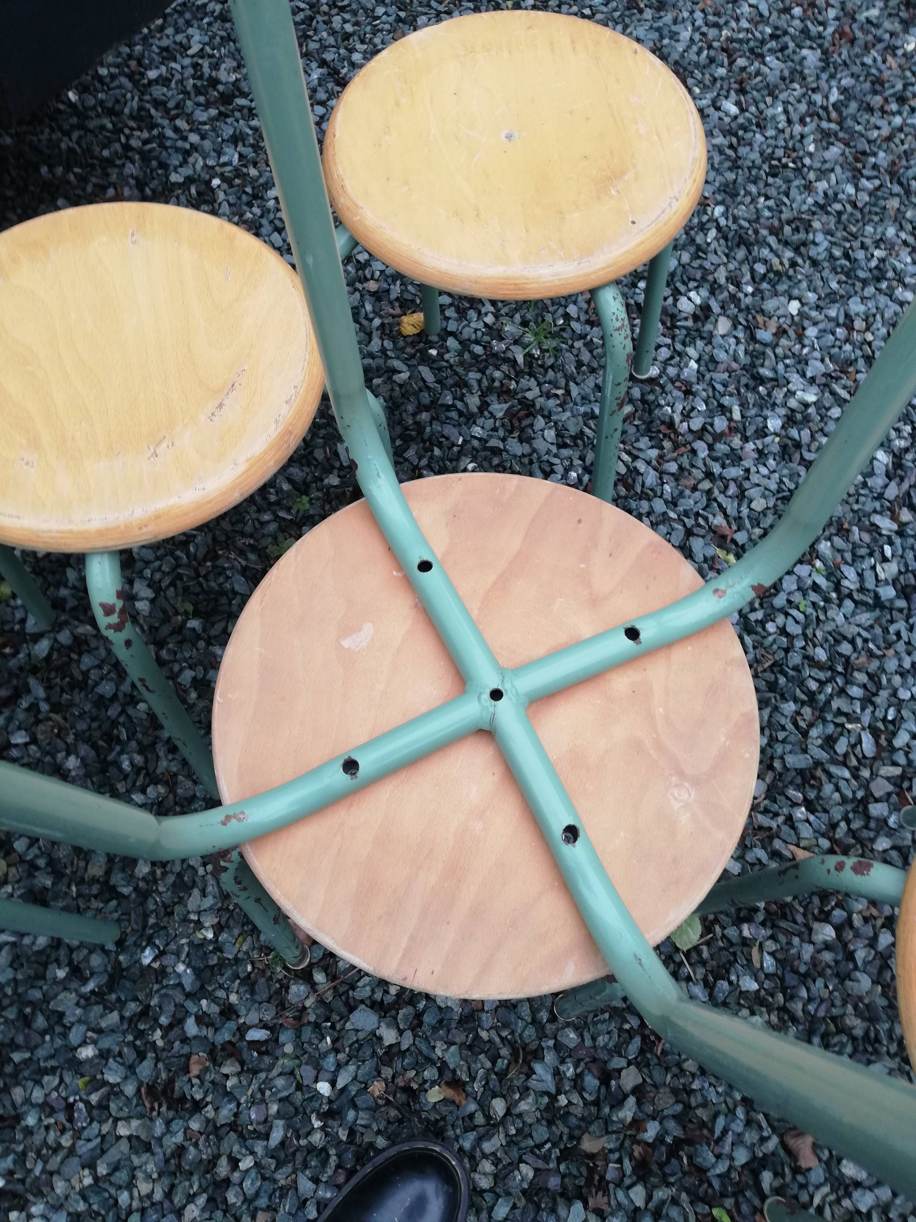 6 industrial stools