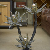 Bronze lamp with 3 Flowers 1960