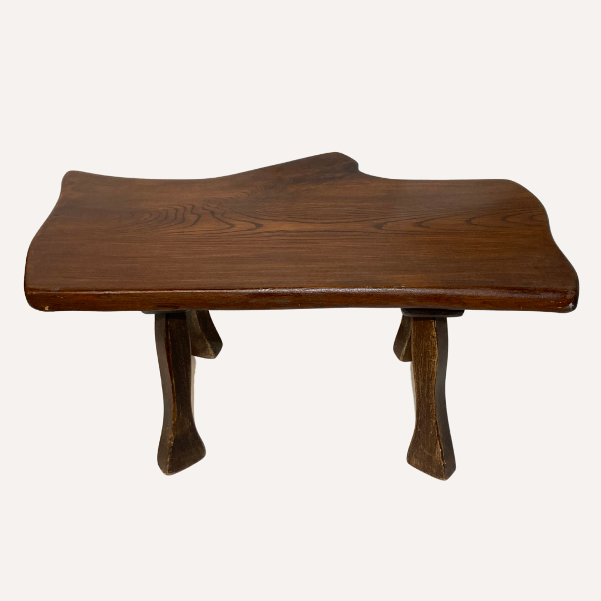 Dutch oak Brutalist Wabi Sabi organic tree table, 1960s