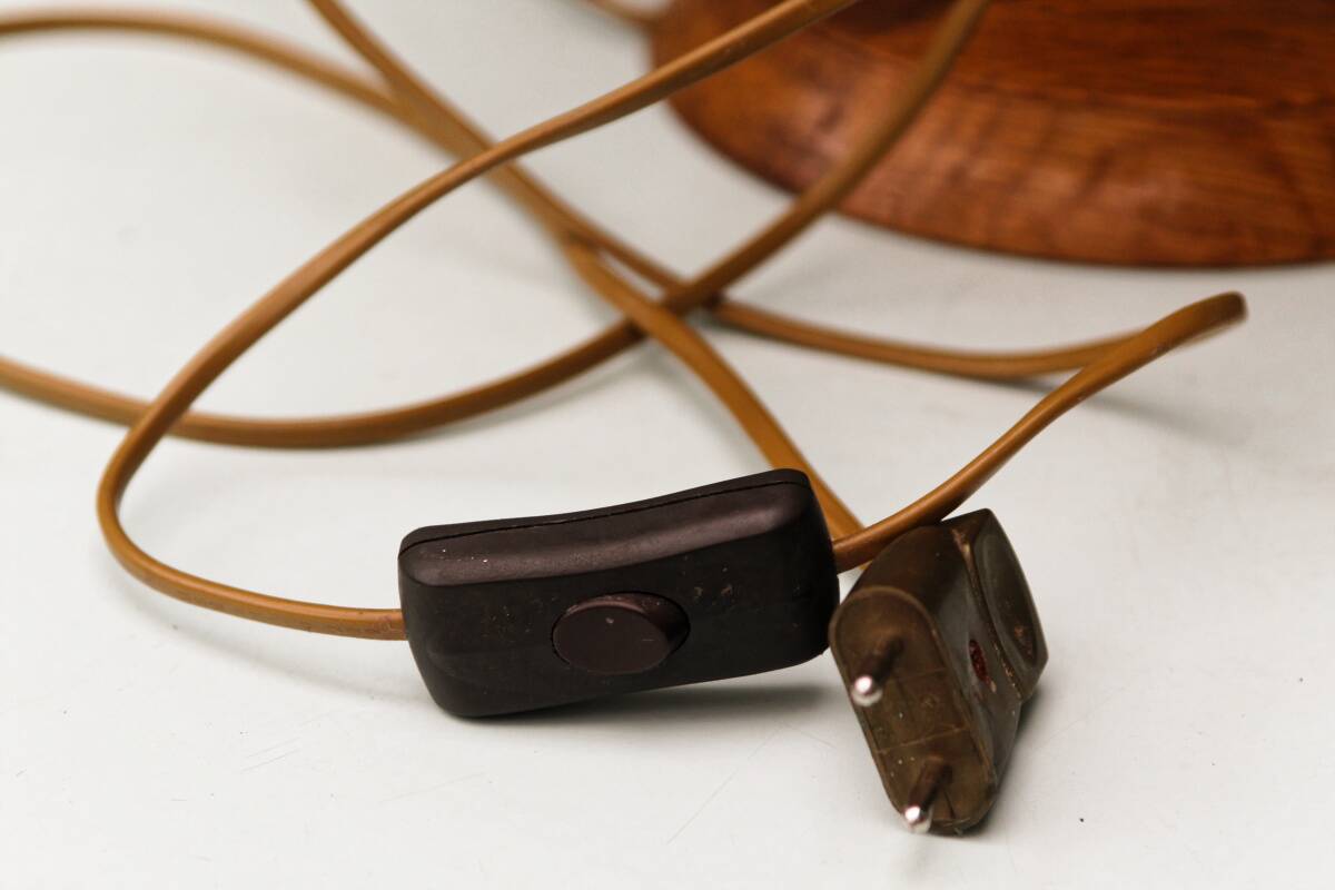 Bedside lamp, turned wood