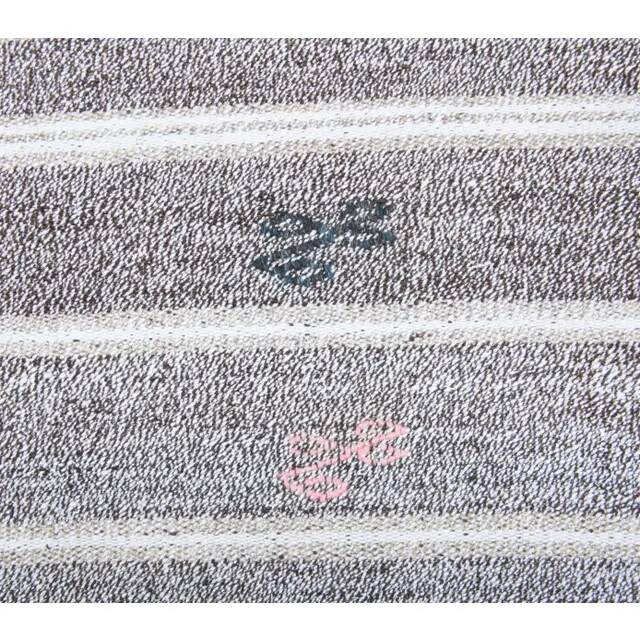 Vintage Turkish Hand-Knotted Wool Cotton Gray Kilim Runner Rug 95x196