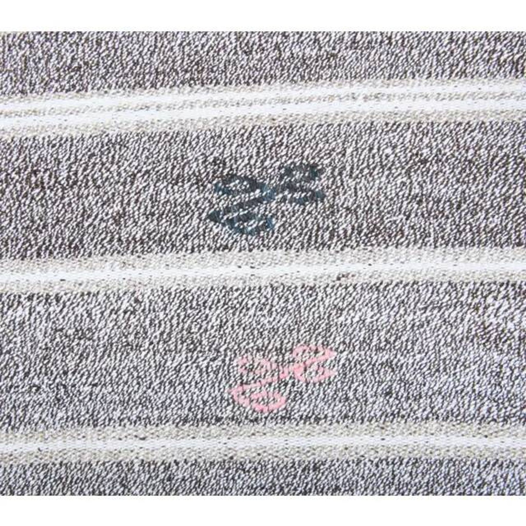 Vintage Turkish Hand-Knotted Wool Cotton Gray Kilim Runner Rug 95x196