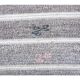 Vintage Turkish Hand-Knotted Wool Cotton Gray Kilim Runner Rug 95x196