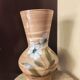 Vintage ceramic vase hand-painted St Clément 1960