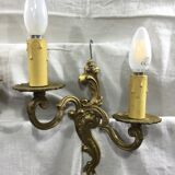 Paire d'appliques en bronze style Louis XV