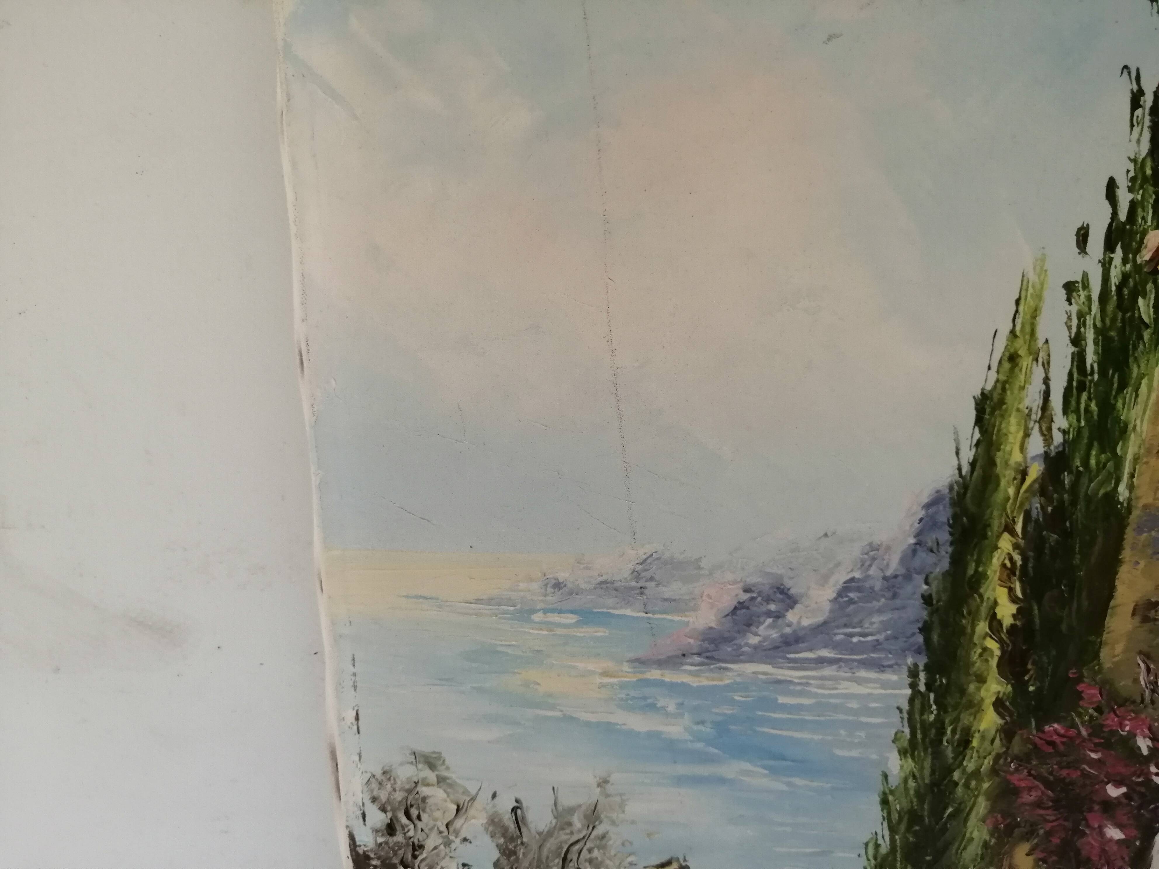 Huile sur toile mas provençal signé Danucho peintre varois