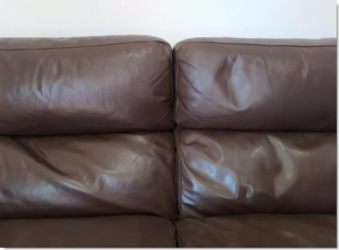 Italian leather sofa Poltrona Frau by Tito Agnoli
