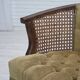 1950s, Danish easy chair, furniture velour, furniture mesh, oak wood.