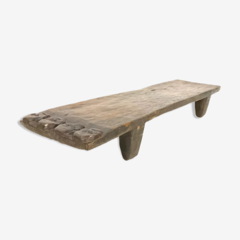 Vintage wabi sabi Senufo or Naga bench low table