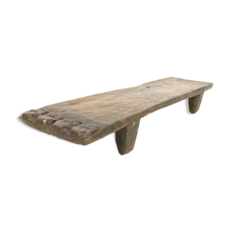 Table basse vintage wabi sabi Senufo ou Naga banc