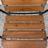 4 industrial style garden armchairs