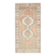 1970s Turkish Oushak Handmade Wool Cotton Orange Area Rug 127x256