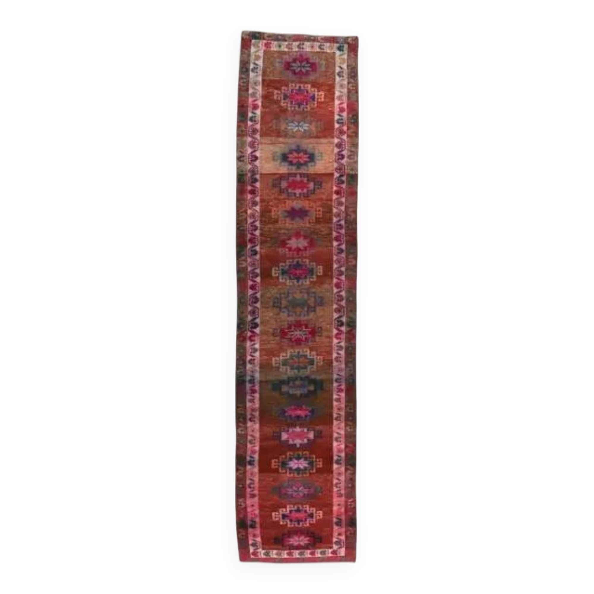 Turkish Hand-Knotted Runner 86x388