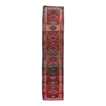 Turkish Hand-Knotted Runner 86x388