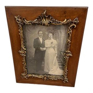 Cadre avec photo de mariage année