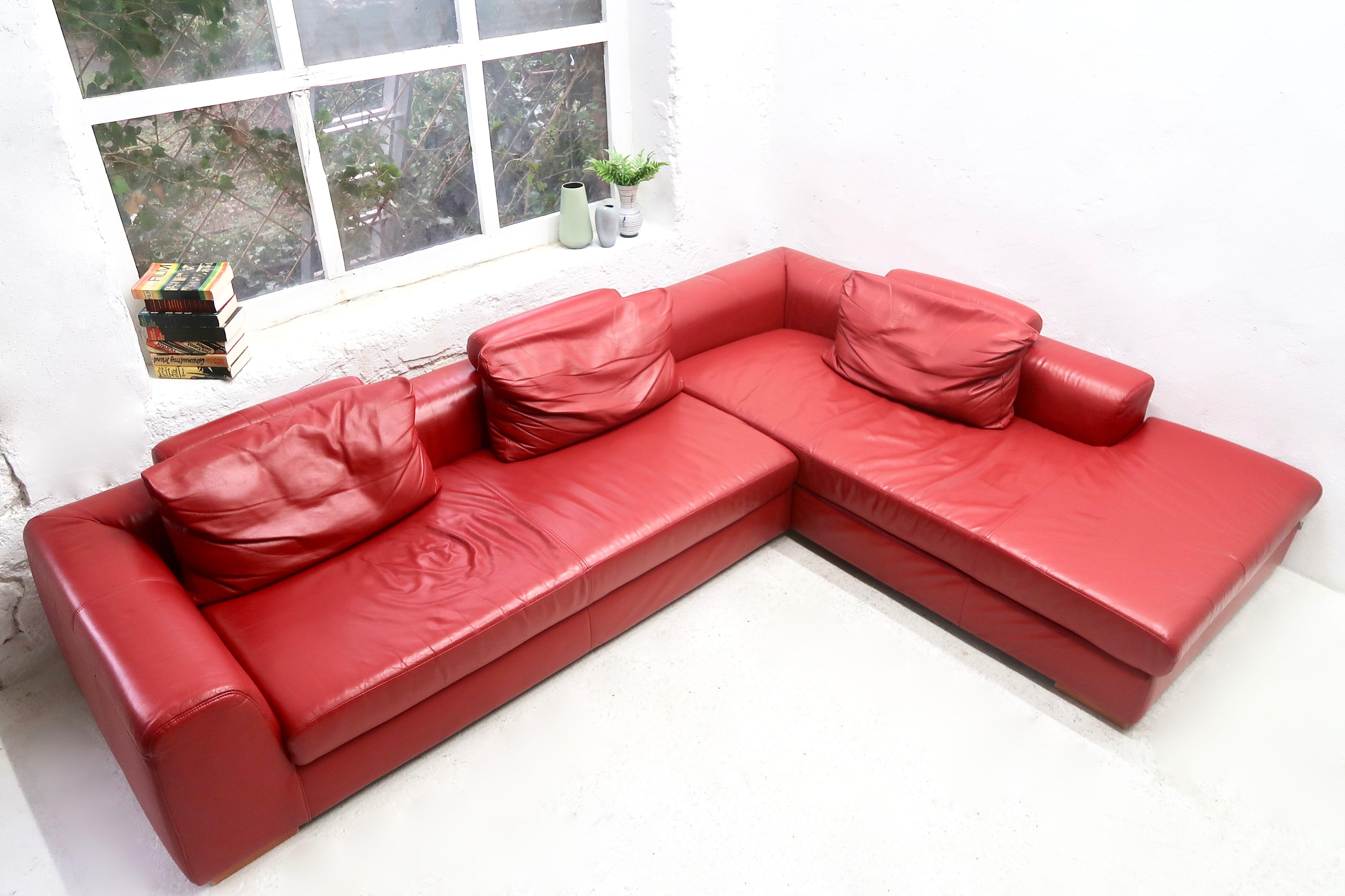 Ewald Schillig leather sofa, 2000s