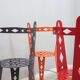 Suite de 6 chaises post-modernes en métal laqué artifort années 2000