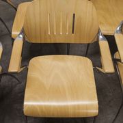 Lot of 6 "Golf" model chairs designed by Francesco Zaccone for the Brunner brand