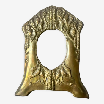 art nouveau antique brass metal picture frame