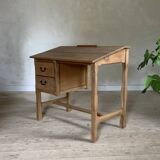 Vintage solid oak craft desk