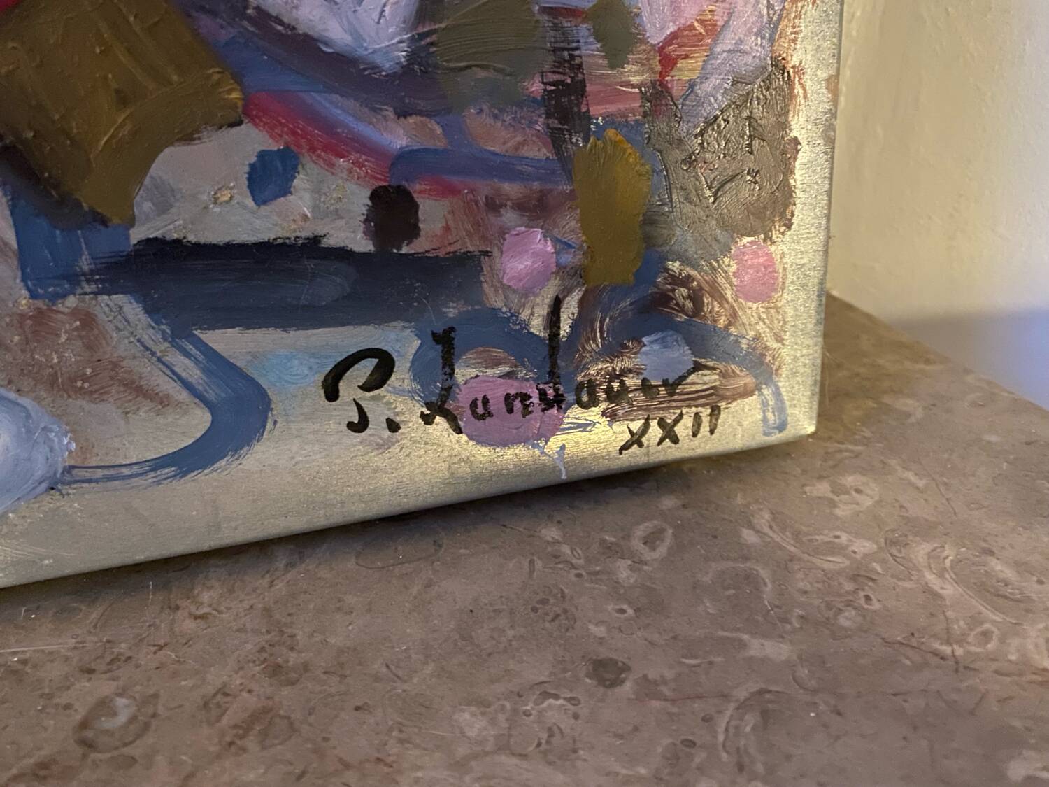 Abstract still life signed Landauer