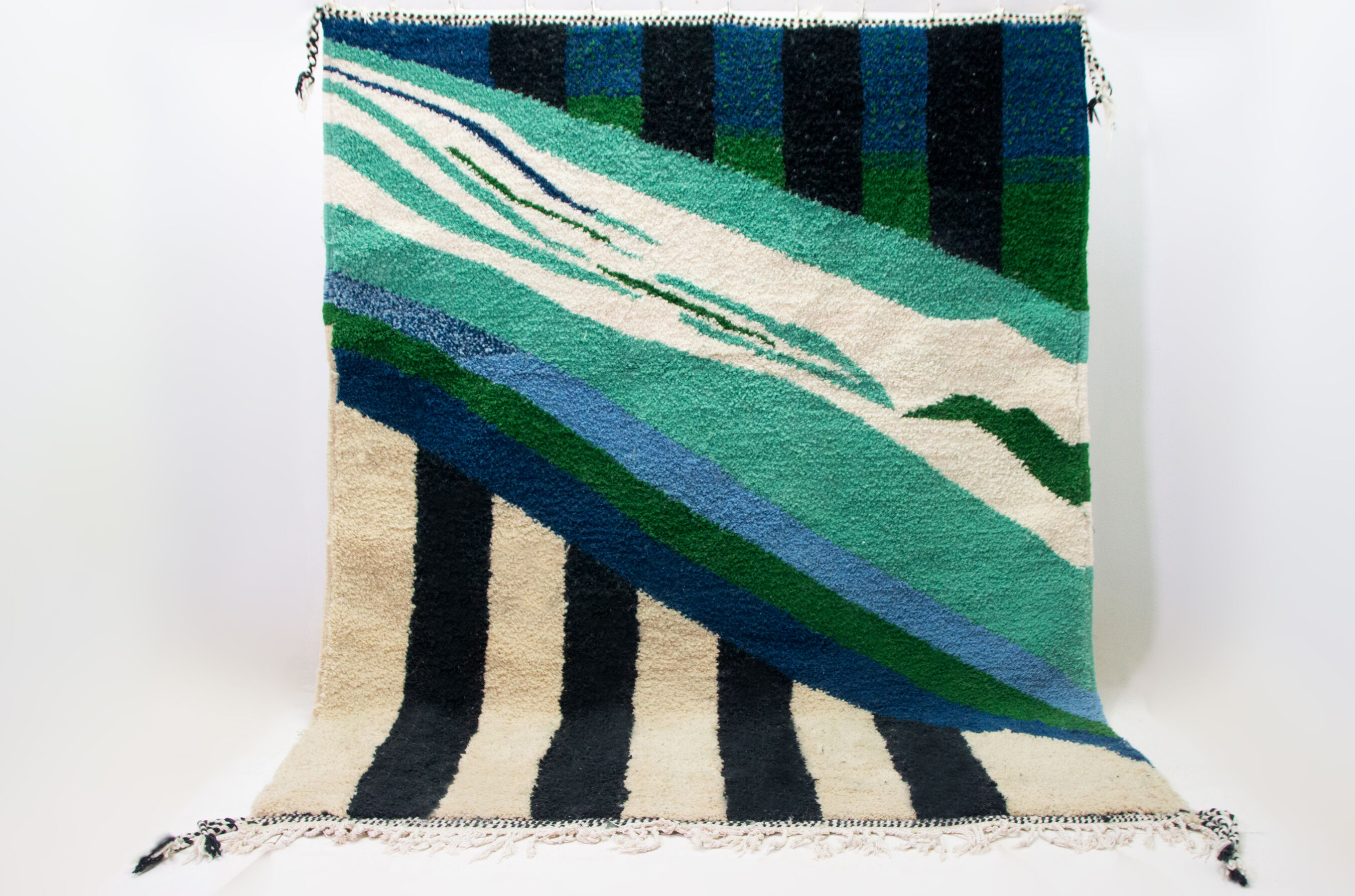 Beni ouarain rug, contemporary wool, moroccan handmade, unique piece signed designer khalil minka