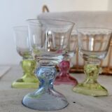 4 antique crystal glasses – Römer style